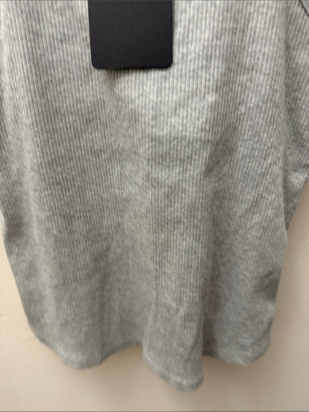 Fabletics Ribbed High-Neck Tank Top - Light Gray - Picture 3 of 9
